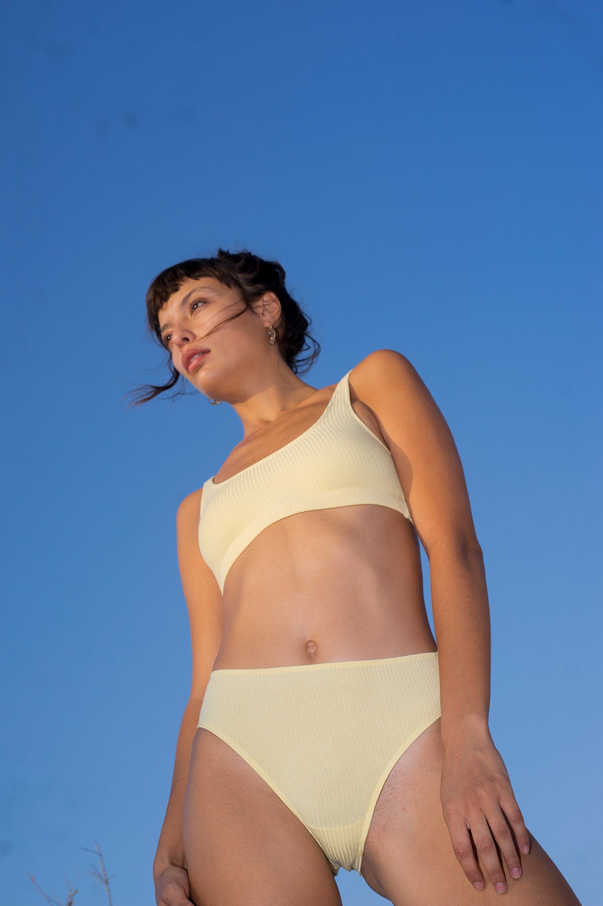 Andréa jaune yuzu, culotte en Tencel