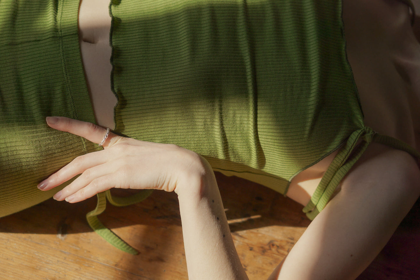 Paola green trick, top en Tencel